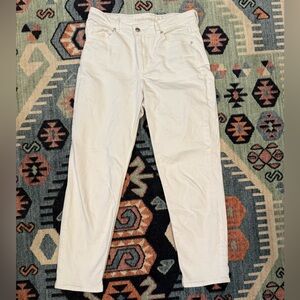 American Eagle Outfitters White Stretch Mom Jeans